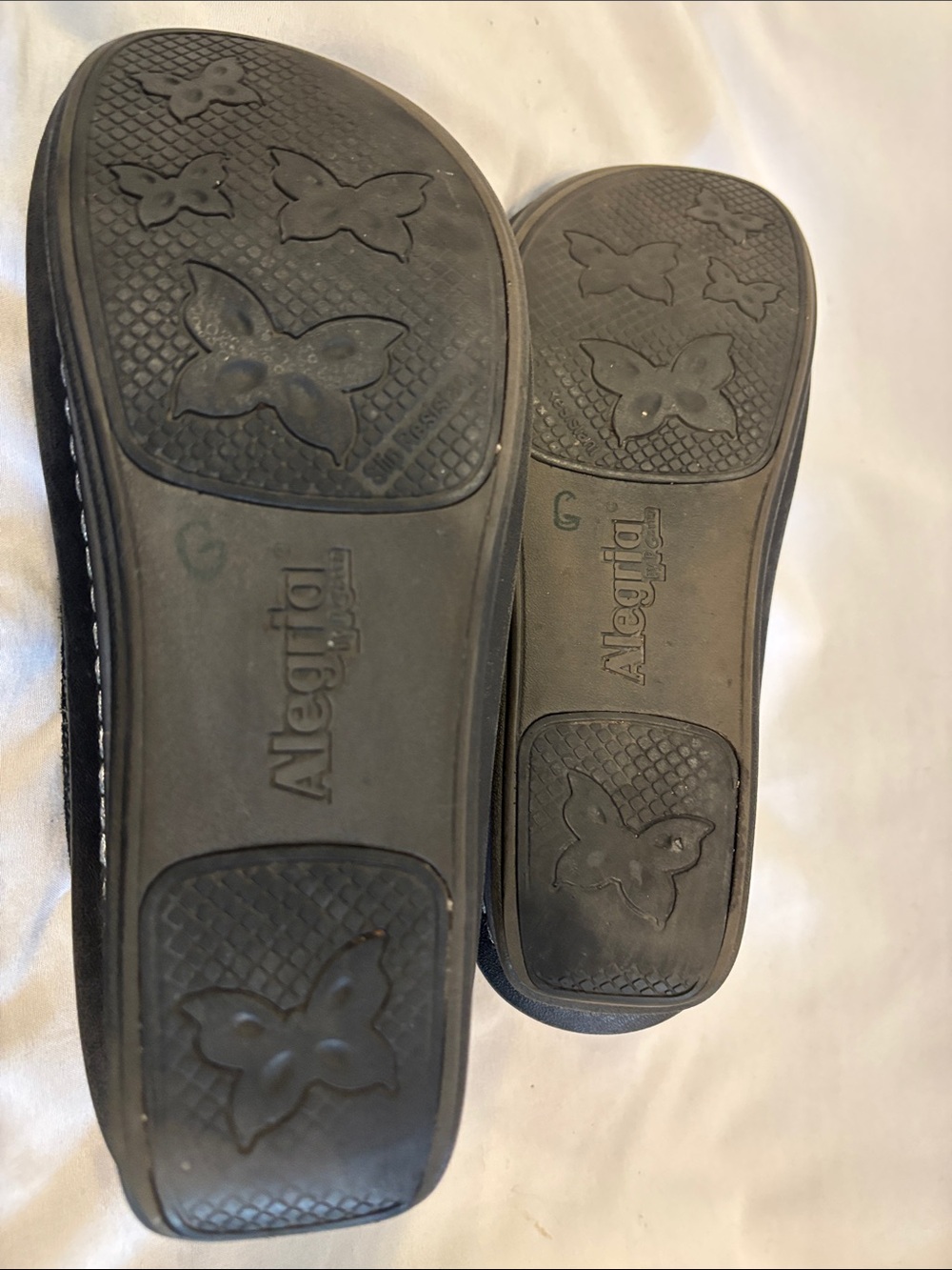Alegria Black Mary Jane Mules with Textured Shine - Picture 6 of 7